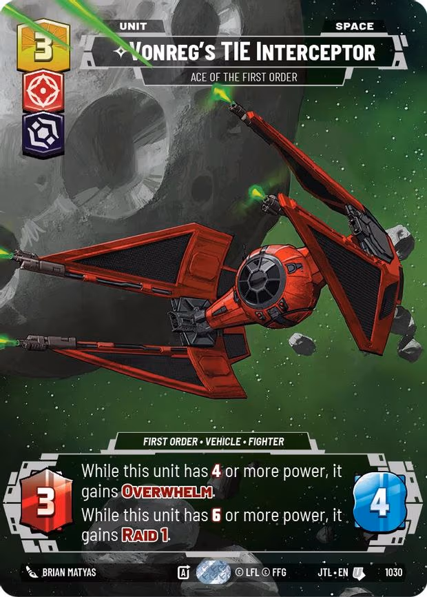 Vonreg's TIE Interceptor - Ace of the First Order (Prestige) - Uncommon (1030)