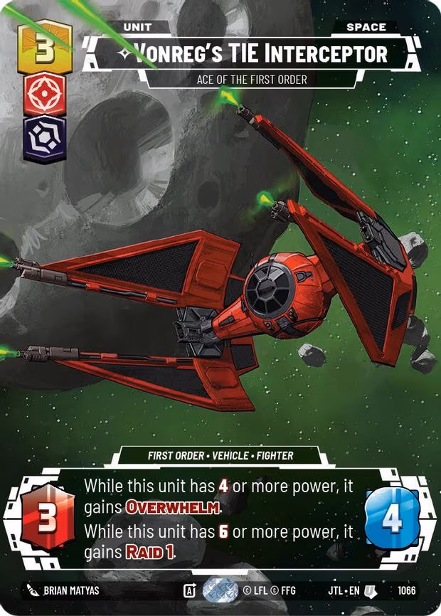 Vonreg's TIE Interceptor - Ace of the First Order - Uncommon (1066)