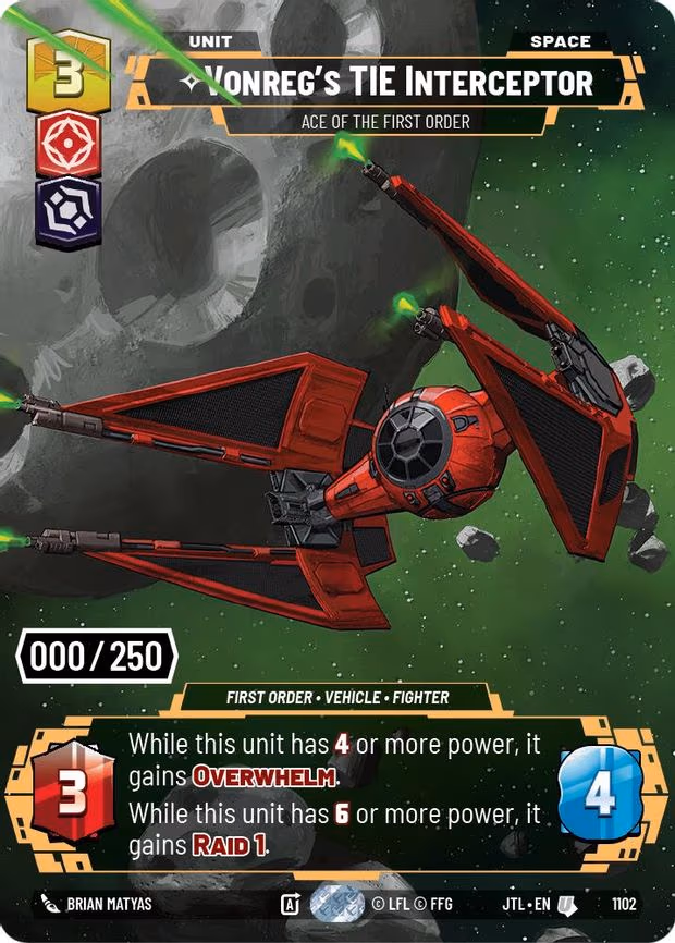 Vonreg's TIE Interceptor - Ace of the First Order (Serialized)