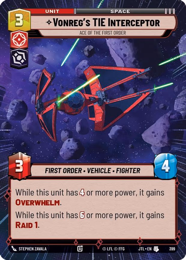 Vonreg's TIE Interceptor - Ace of the First Order - Uncommon (399)