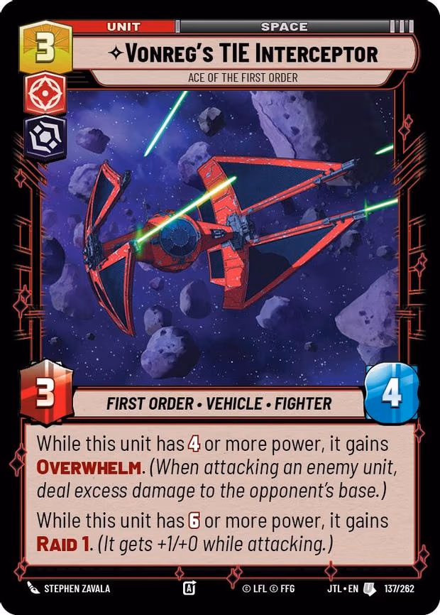 Vonreg's TIE Interceptor - Ace of the First Order - Uncommon (137/262)