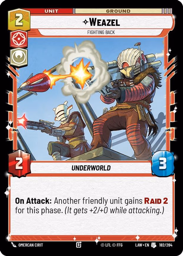 Weazel - Fighting Back - Uncommon (182/264)