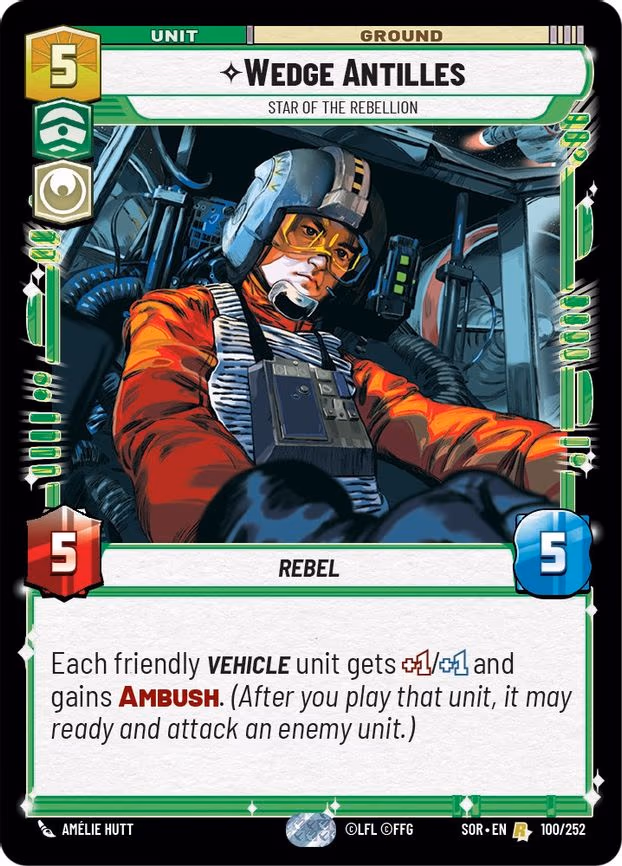Wedge Antilles - Star of the Rebellion - Rare (100/252)