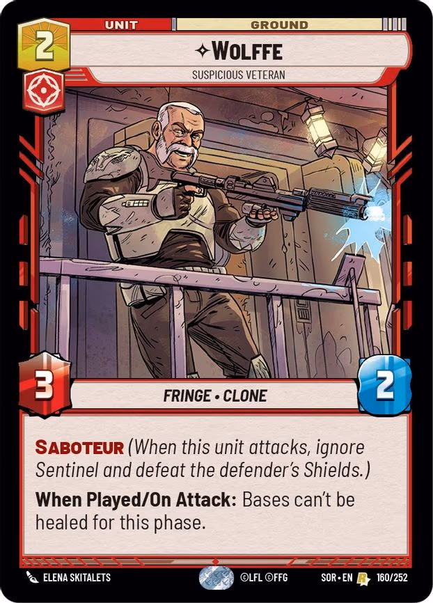 Wolffe - Suspicious Veteran - Rare (160/252)