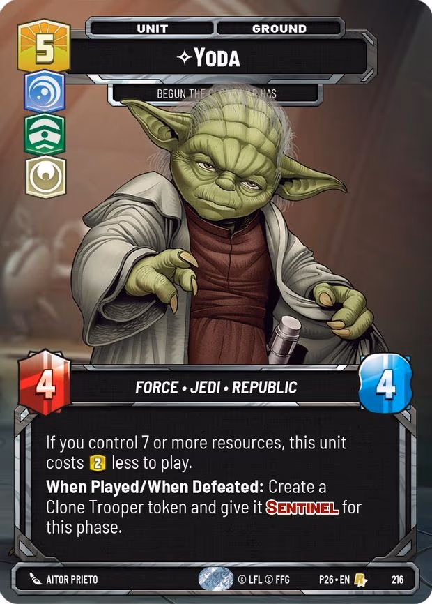 Yoda - Begun, the Clone War Has - Rare (216)