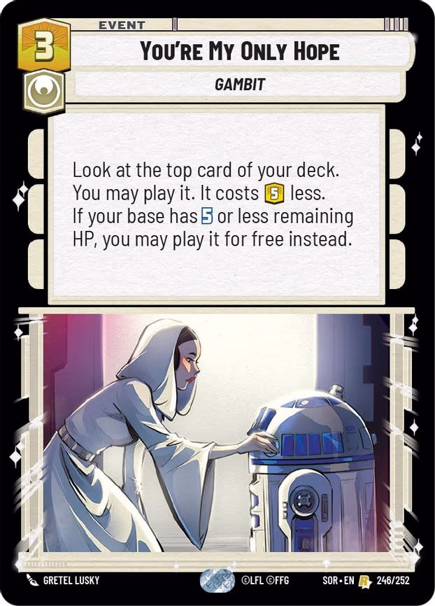 You're My Only Hope