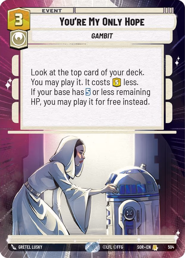 You're My Only Hope