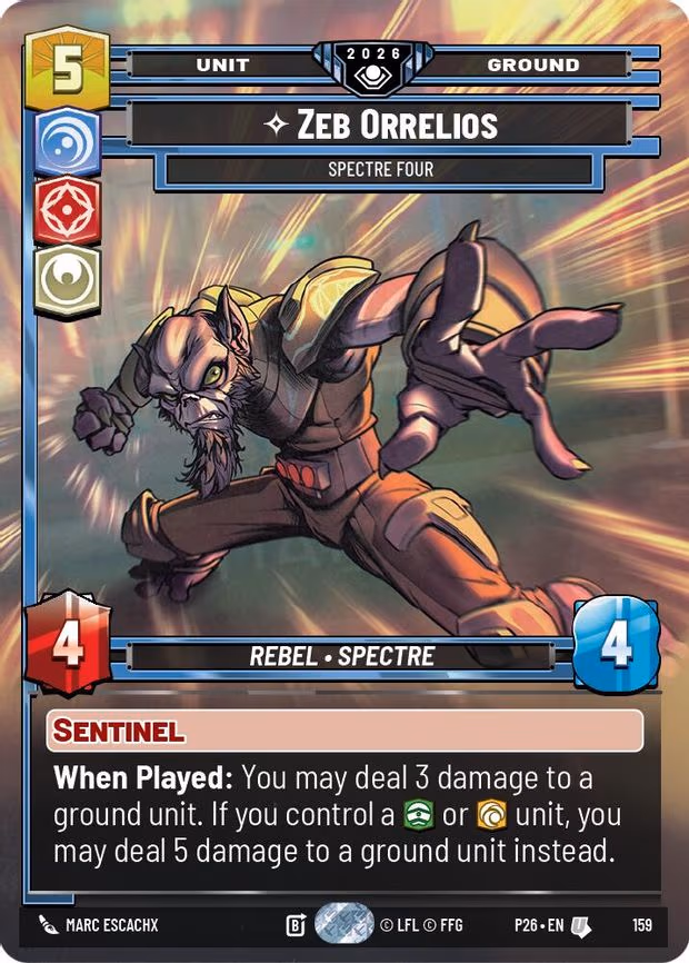 Zeb Orellios - Spectre Four (Prize Wall) - Uncommon (159)