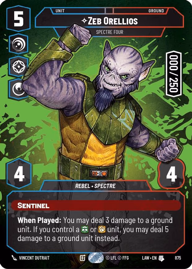 Zeb Orellios - Spectre Four (Serialized) - Uncommon (875)