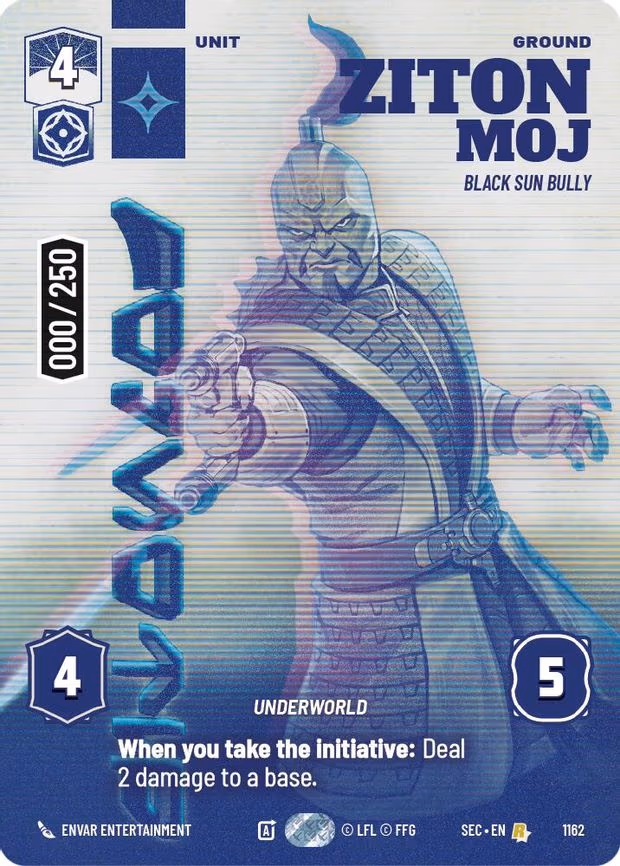 Ziton Moj - Black Sun Bully (Serialized) - Rare (1162)