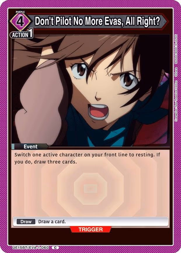 Don't Pilot No More Evas, All Right?