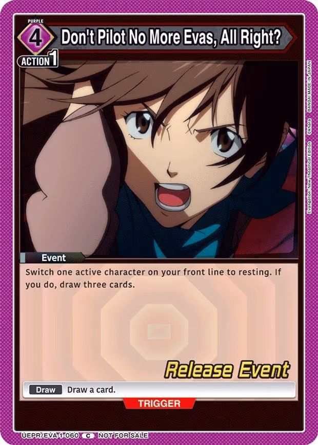 Don't Pilot No More Evas, All Right?