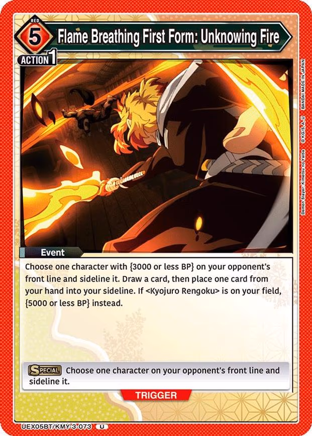 Flame Breathing First Form: Unknowing Fire