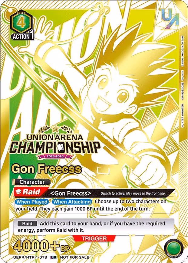 Gon Freecss (Regionals 25-26) - Union Rare (UEPR/HTR-1-078)