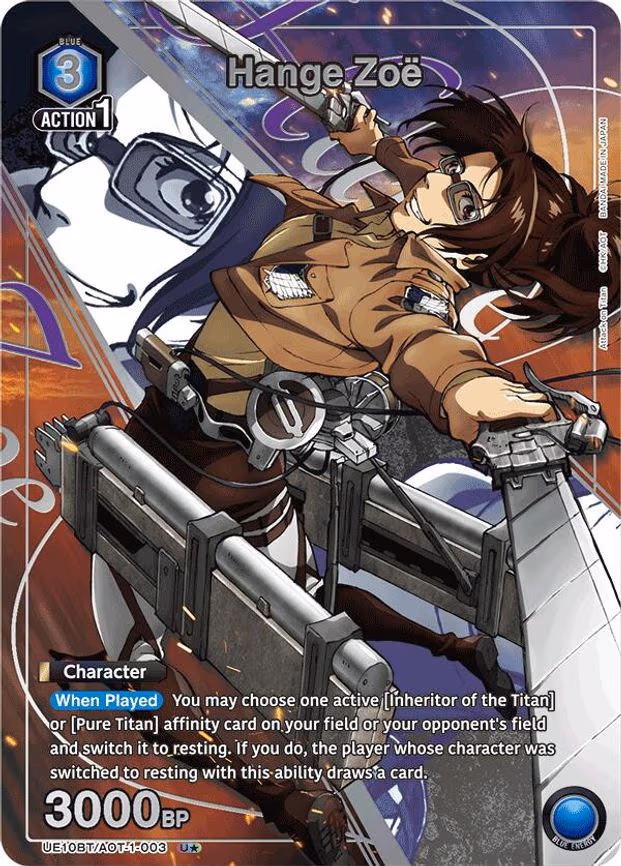 Hange Zoe (003) (U - Uncommon 1-Star (UE10BT/AOT-1-003)