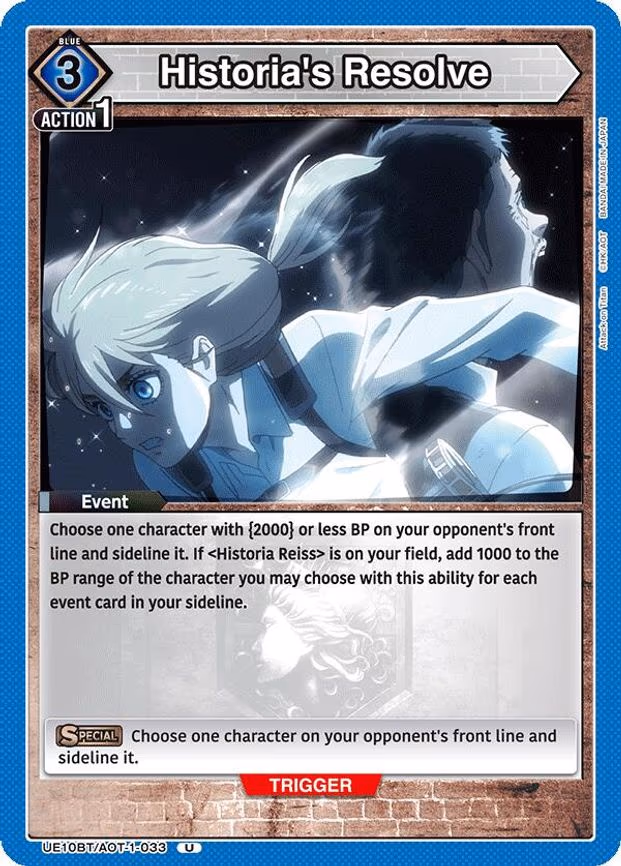 Historia's Resolve - Uncommon (UE10BT/AOT-1-033)