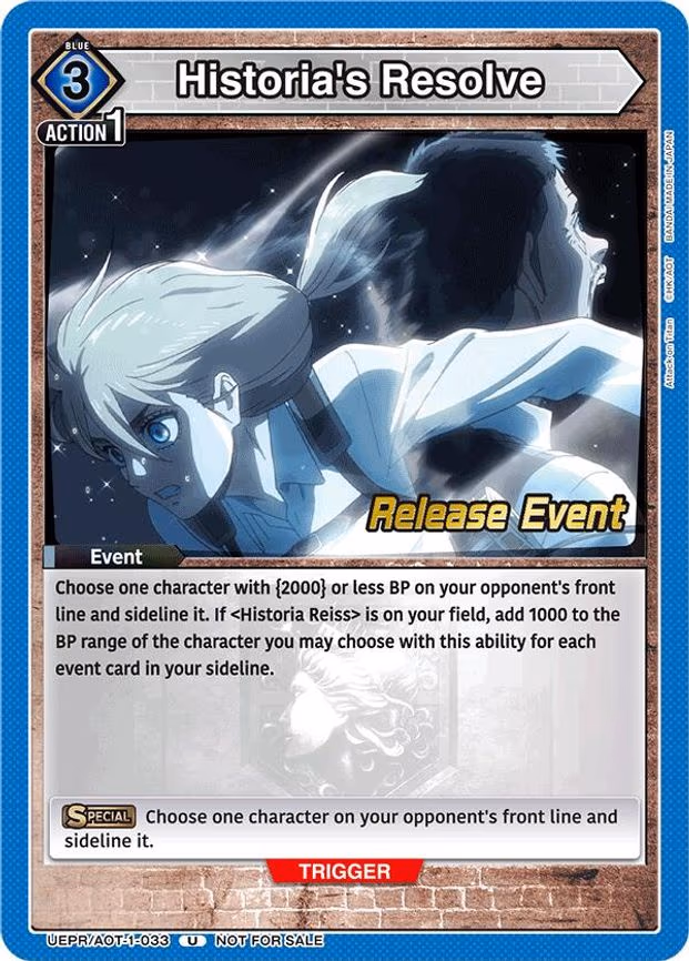 Historia's Resolve - Uncommon (UEPR/AOT-1-033)