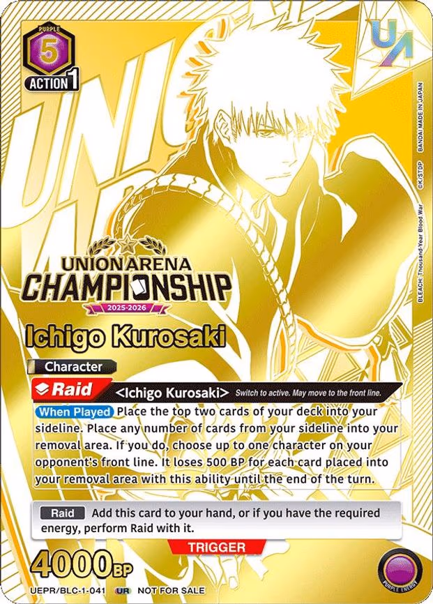 Ichigo Kurosaki (Regionals 25-26) - Union Rare (UEPR/BLC-1-041)