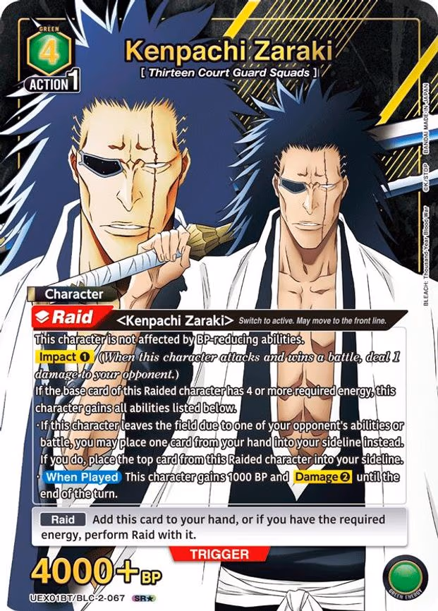 Kenpachi Zaraki (067) (SR - Super Rare 1-Star (UEX01BT/BLC-2-067)