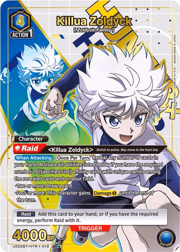 Killua Zoldyck (019) (SR - Super Rare 1-Star (UE02BT/HTR-1-019)