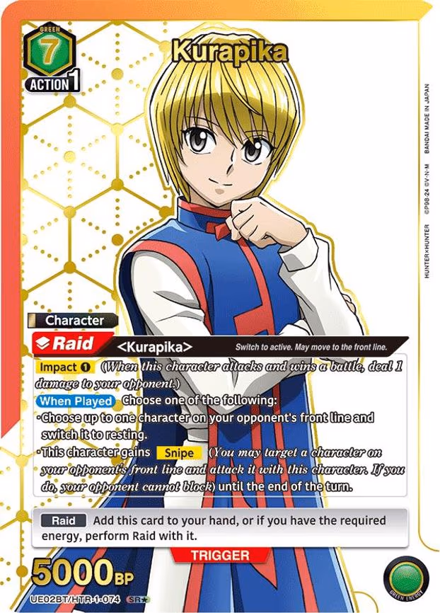 Kurapika (074) (SR - Super Rare 1-Star (UE02BT/HTR-1-074)