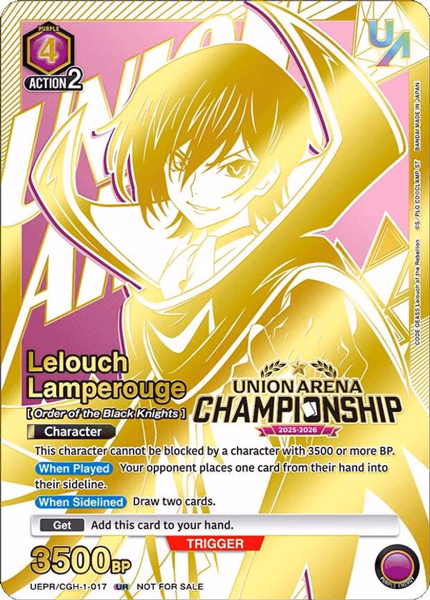 Lelouch Lamperouge (Regionals 25-26) - Union Rare (UEPR/CGH-1-017)