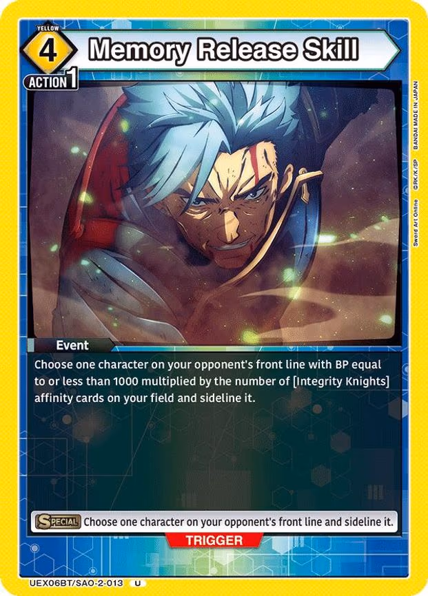 Memory Release Skill - Uncommon (UEX06BT/SAO-2-013)