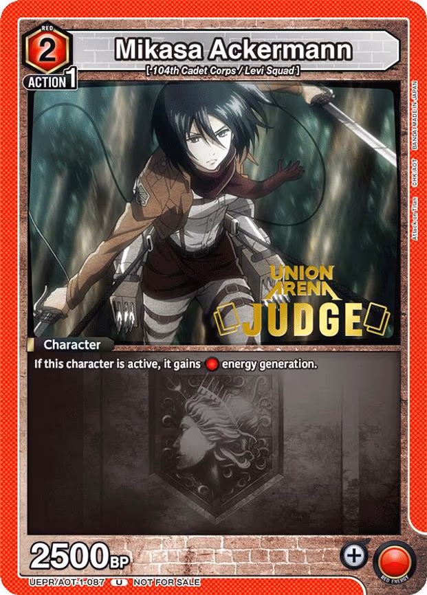 Mikasa Ackermann (Judge Pack) - Uncommon (UEPR/AOT-1-087)