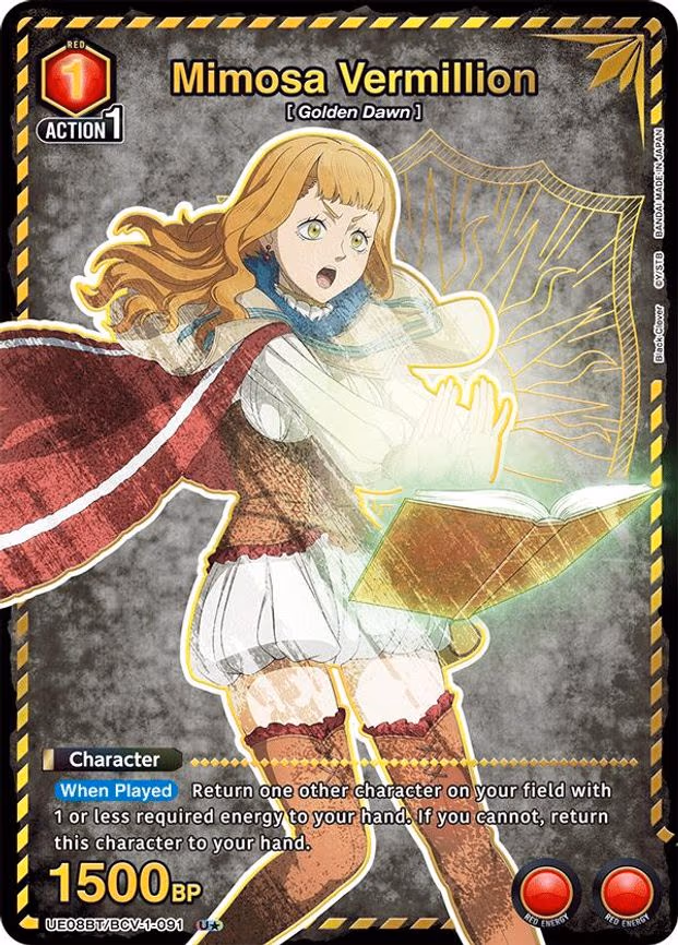 Mimosa Vermillion (091) (U - Uncommon 1-Star (UE08BT/BCV-1-091)