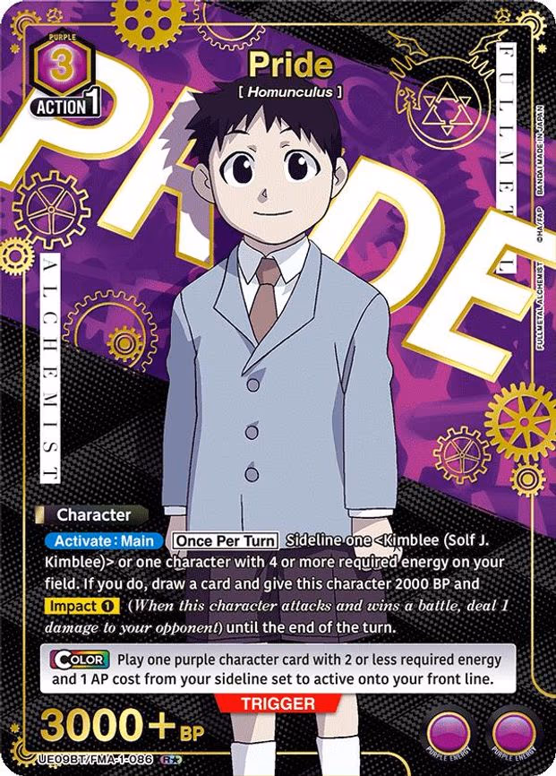 Pride (086) (R - Rare 1-Star (UE09BT/FMA-1-086)