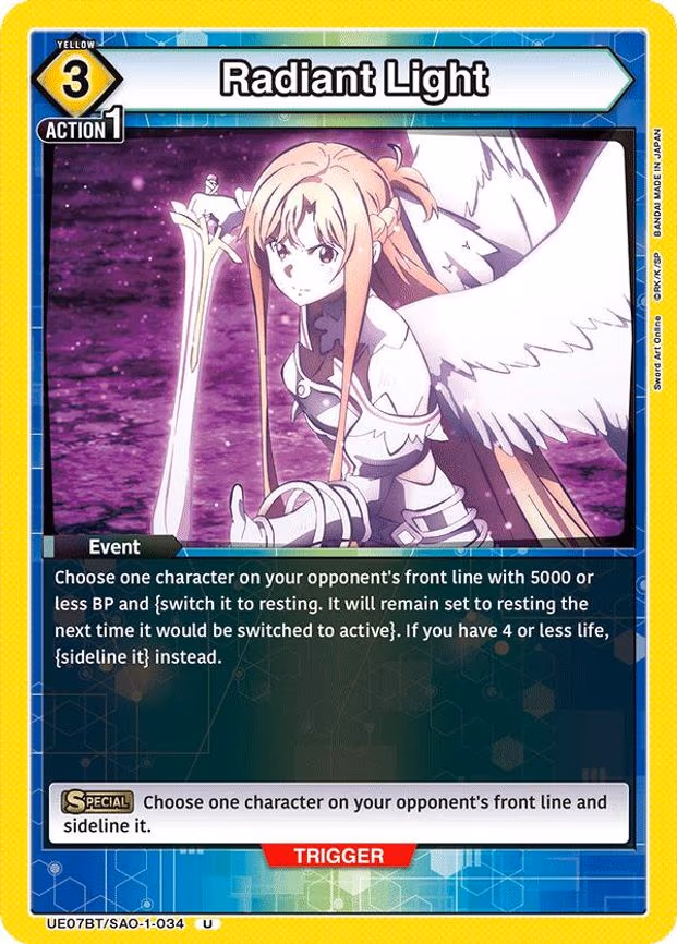Radiant Light - Uncommon (UE07BT/SAO-1-034)