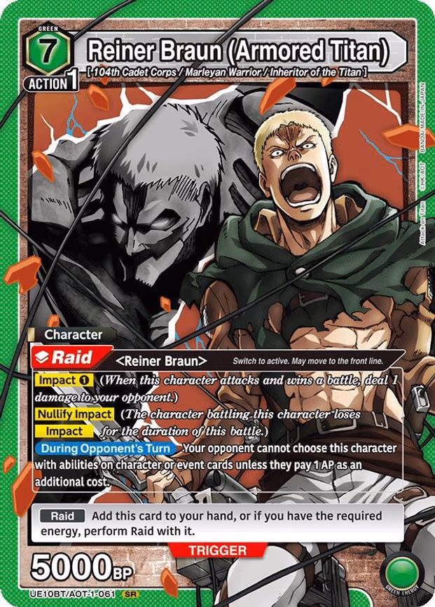 Reiner Braun (Armored Titan) - Super Rare (UE10BT/AOT-1-061)