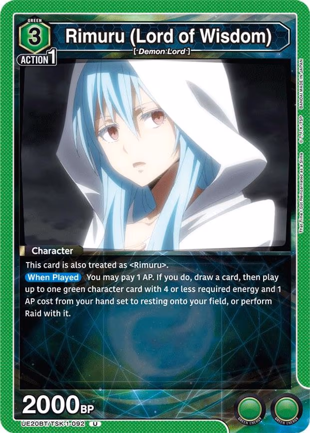 Rimuru (Lord of Wisdom) - Uncommon (UE20BT/TSK-1-092)
