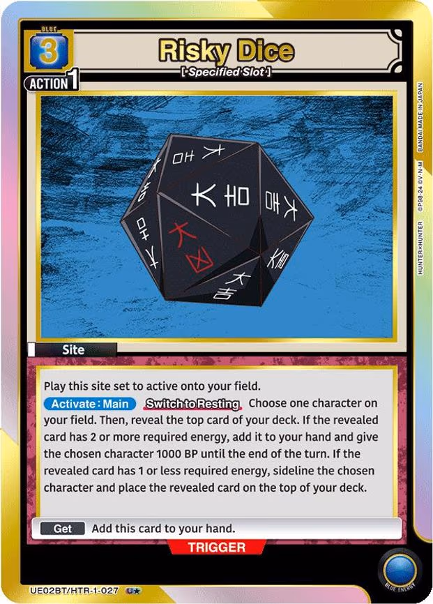 Risky Dice (027) (U - Uncommon 1-Star (UE02BT/HTR-1-027)