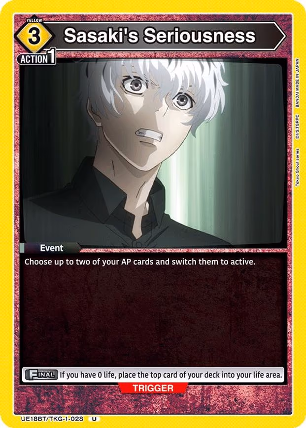 Sasaki's Seriousness - Uncommon (UE18BT/TKG-1-028)