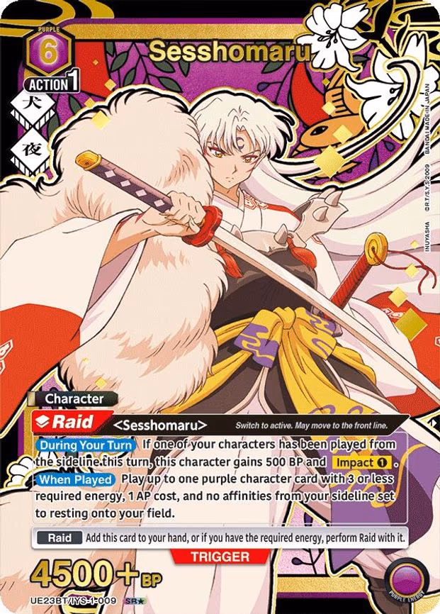 Sesshomaru (009) (SR - Super Rare 1-Star (UE23BT/IYS-1-009)
