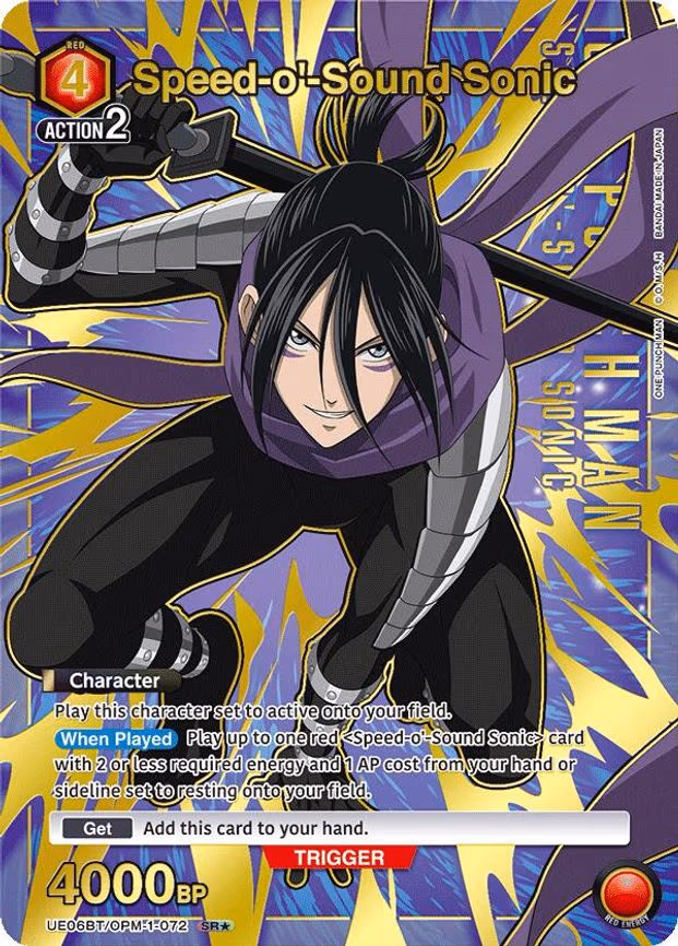 Speed-o'-Sound Sonic (072) (SR - Super Rare 1-Star (UE06BT/OPM-1-072)