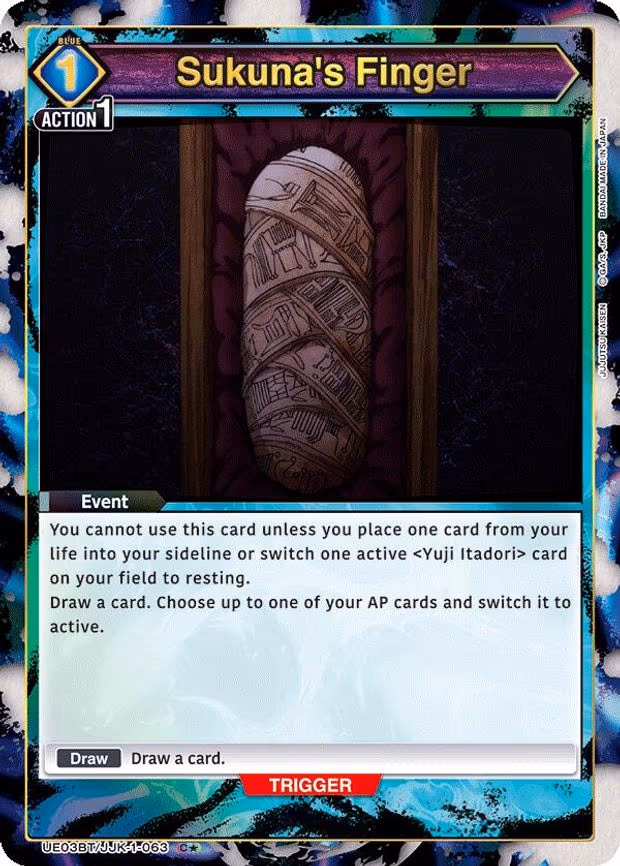 Sukuna's Finger (C - Common 1-Star (UE03BT/JJK-1-063)