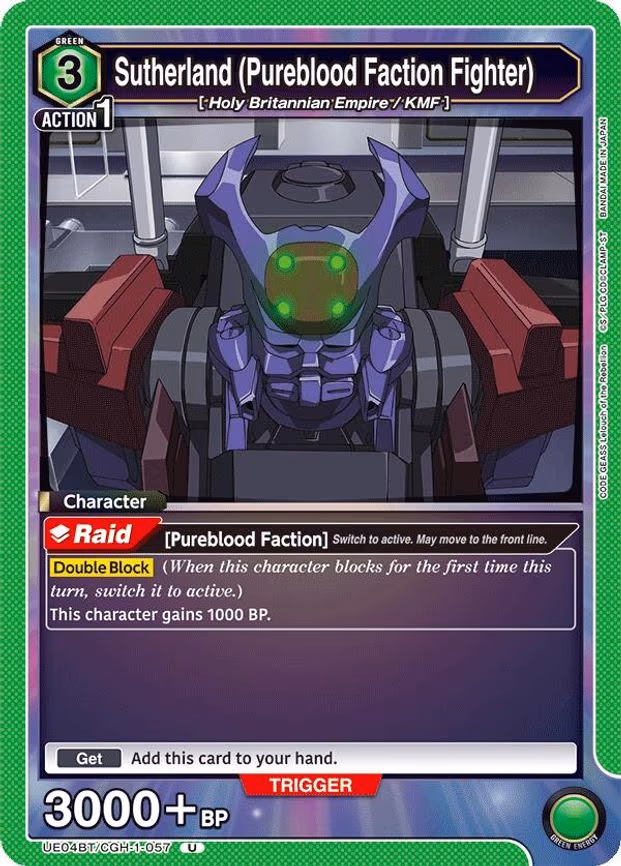 Sutherland (Pureblood Faction Fighter) - Uncommon (UE04BT/CGH-1-057)