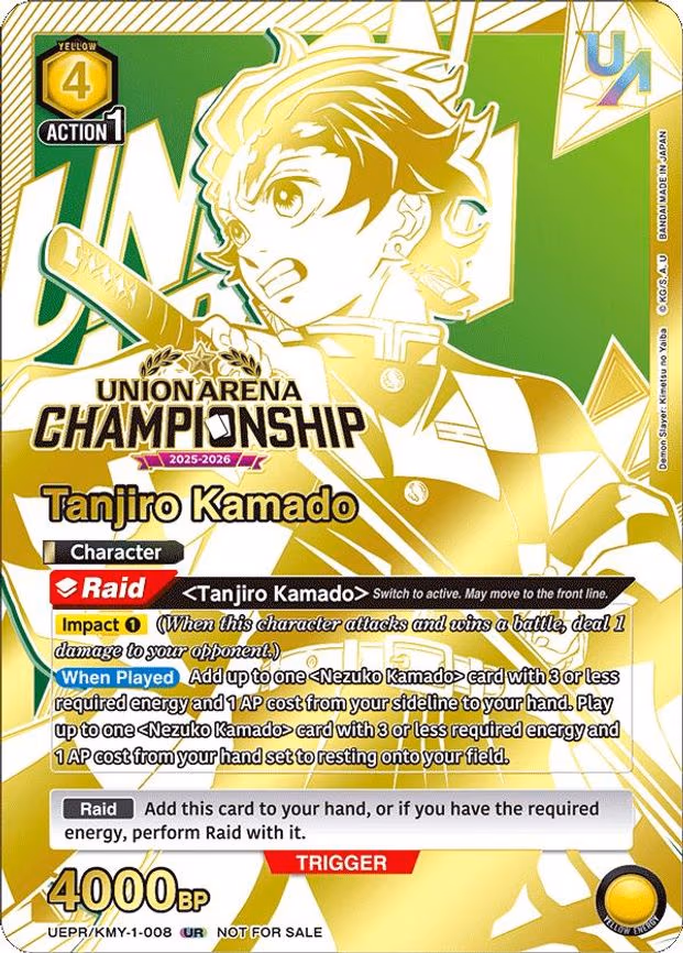 Tanjiro Kamado (Regionals 25-26) - Union Rare (UEPR/KMY-1-008)