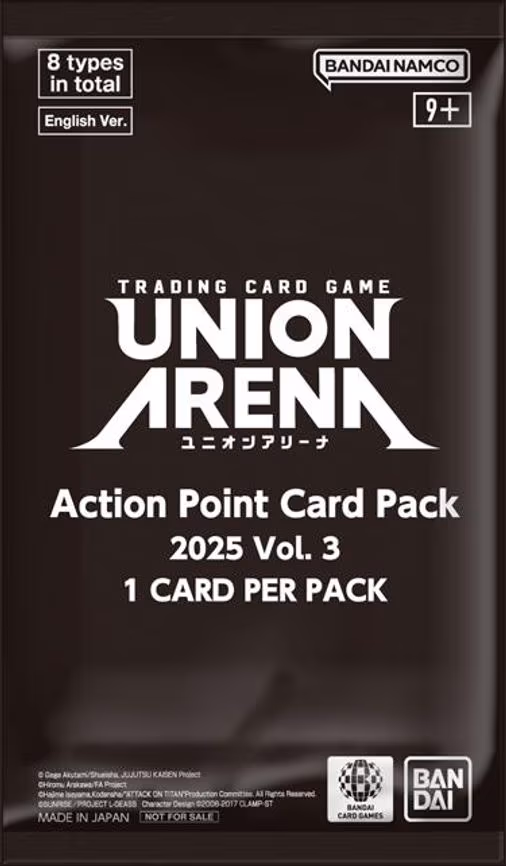 Union Arena Action Point Card Pack 2025 Vol. 3