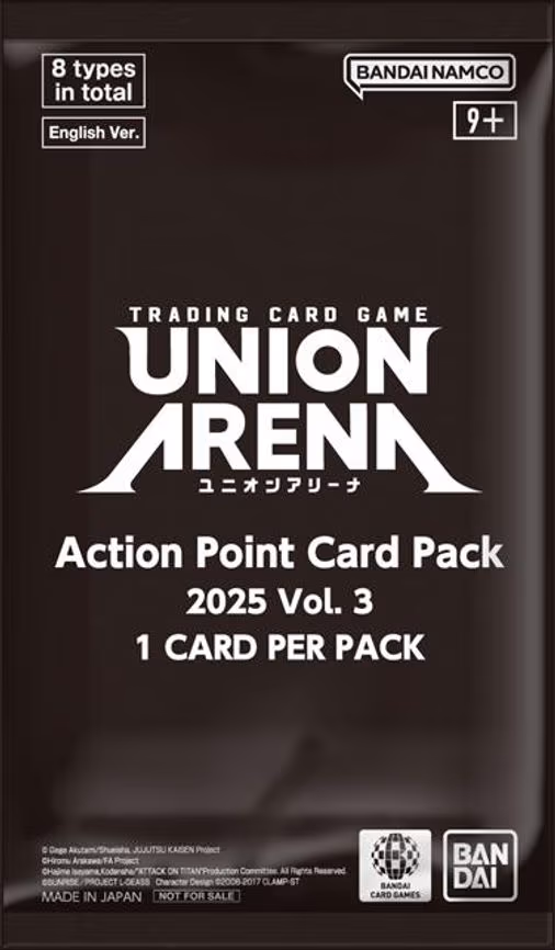 Union Arena Action Point Card Pack 2025 Vol. 3