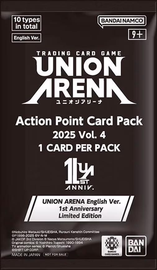 Union Arena Action Point Card Pack 2025 Vol. 4