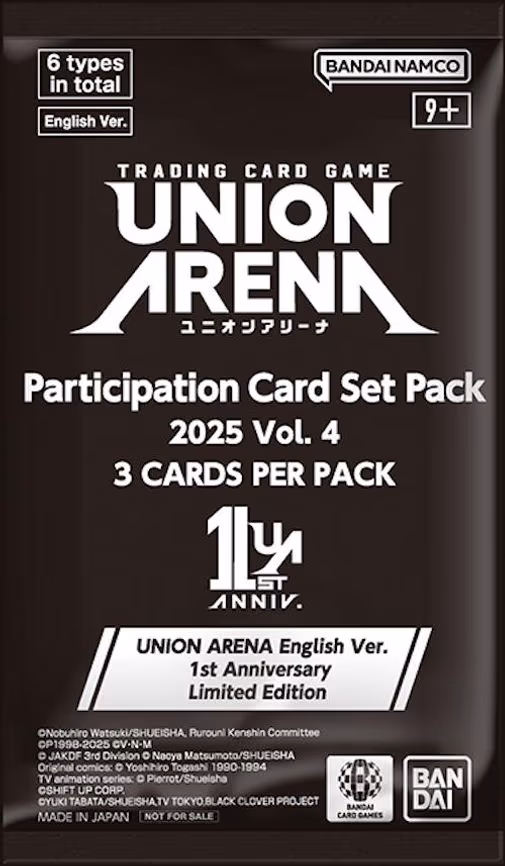 Union Arena Participation Card Set Pack 2025 Vol. 4
