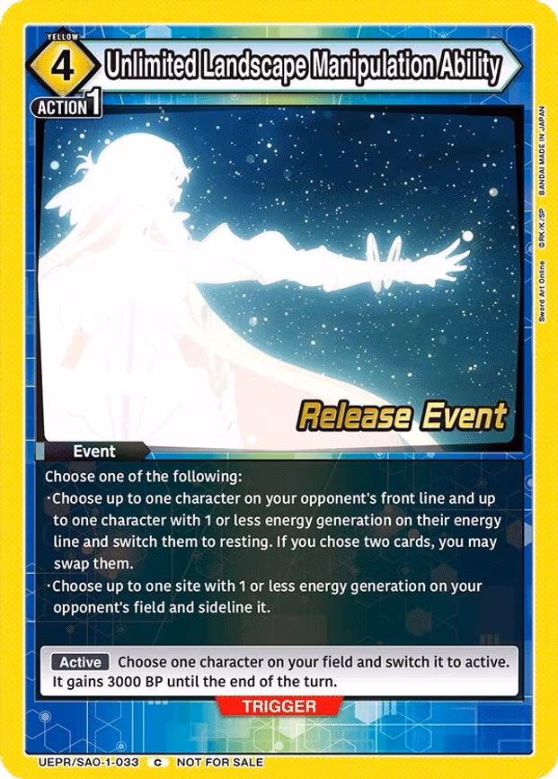 Unlimited Landscape Manipulation Ability