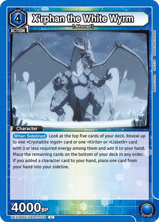 X'rphan the White Wyrm - Uncommon (UEX06BT/SAO-2-018)