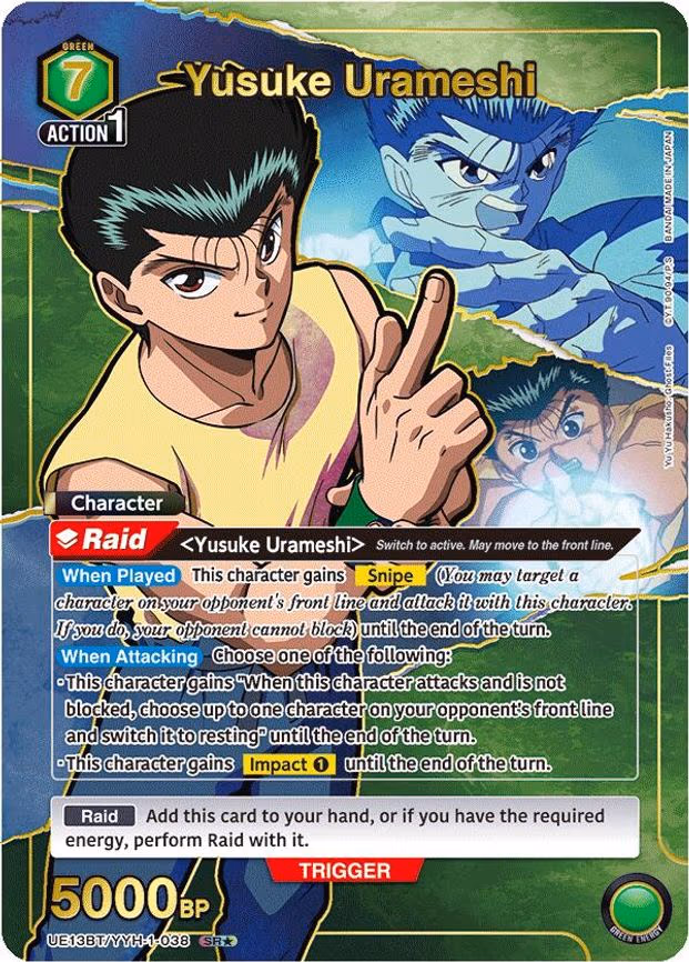 Yusuke Urameshi (038) (SR*) - Super Rare 1-Star (UE13BT/YYH-1-038)