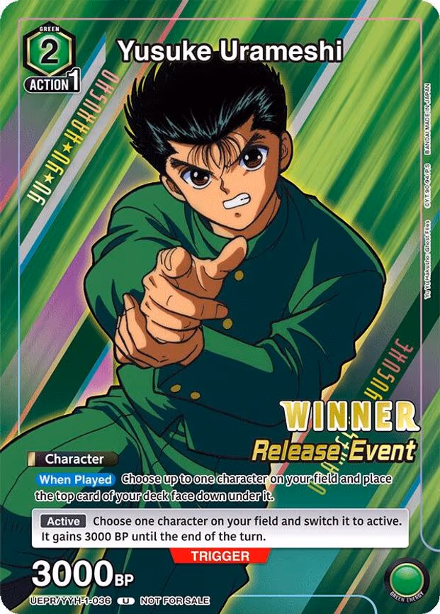 Yusuke Urameshi (Release Event Winner) - Uncommon (UEPR/YYH-1-036)
