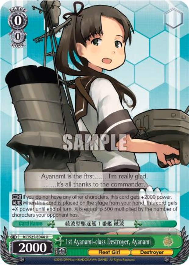 1st Ayanami-class Destroyer, Ayanami