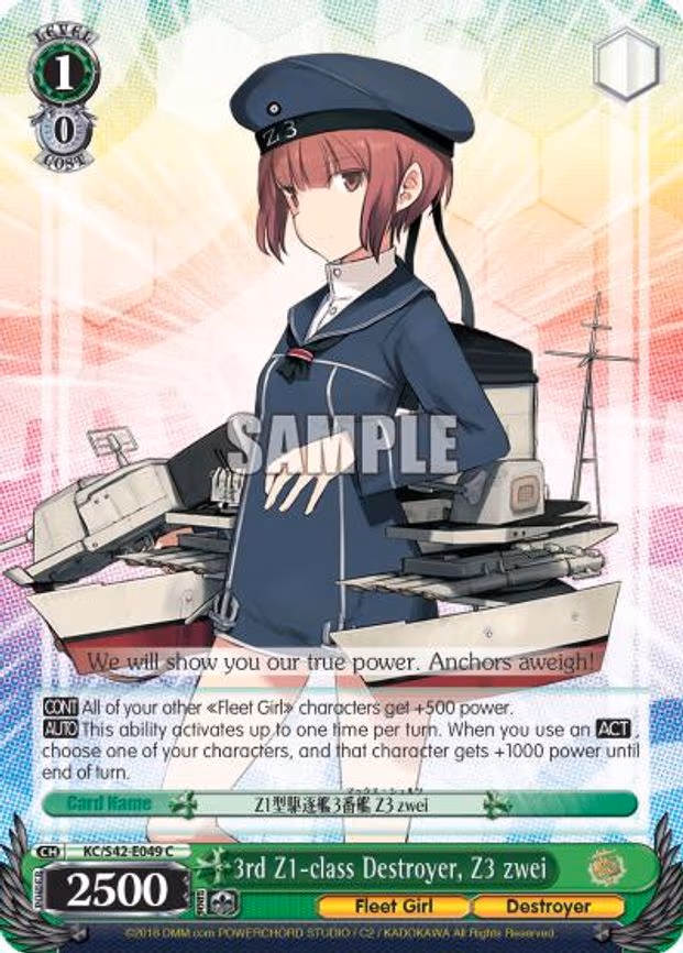 3rd Z1-class Destroyer, Z3 zwei